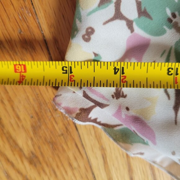 Nine West Floral Ruffle Layered Sleeveless Top Size 2 Nylon Polyester Pastel Col - Picture 4 of 5